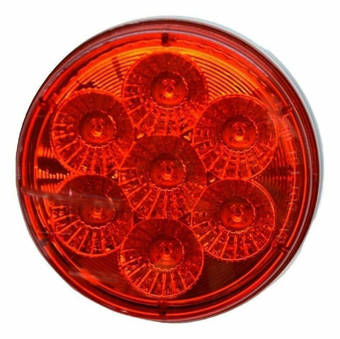 Stop Tail Turn Light Reflector Lens 7 Red LED Red Lens 4" UP#39924 Each