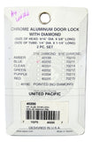 Door Lock Knobs Screw-on Blue Jewel Chrome Aluminum 10-32 Thread UP40200 Pair