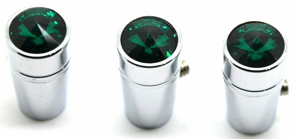 toggle switch extensions(3) mini green jewel chrome aluminum for Peterbilt