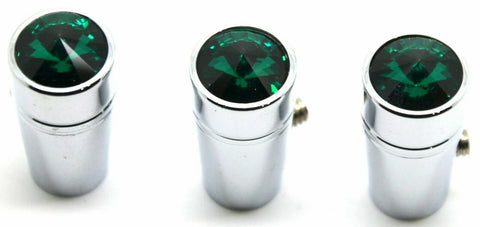 toggle switch extensions(3) mini green jewel chrome aluminum for Peterbilt