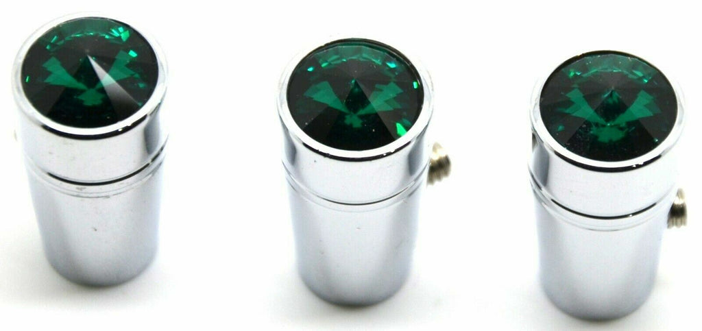 toggle switch extensions(3) mini green jewel chrome aluminum for Peterbilt