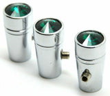 toggle switch extensions(3) mini green jewel chrome aluminum for Peterbilt