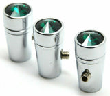 toggle switch extensions(3) mini green jewel chrome aluminum for Peterbilt