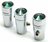 toggle switch extensions(3) mini green jewel chrome aluminum for Peterbilt