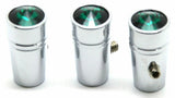 toggle switch extensions(3) mini green jewel chrome aluminum for Peterbilt