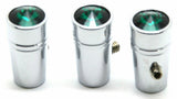 toggle switch extensions(3) mini green jewel chrome aluminum for Peterbilt