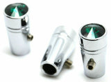 toggle switch extensions(3) mini green jewel chrome aluminum for Peterbilt