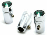 toggle switch extensions(3) mini green jewel chrome aluminum for Peterbilt