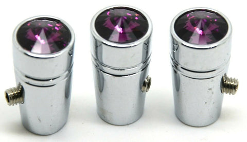 Peterbilt Toggle Switch Extensions (3 Pack) Mini Purple Jewel Chrome UP#40216