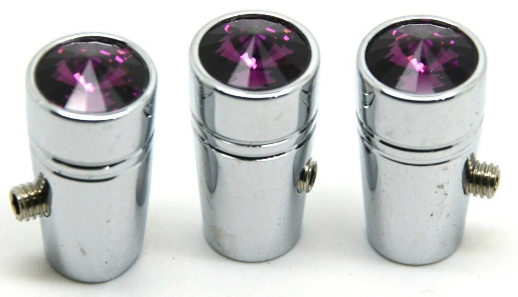 Peterbilt Toggle Switch Extensions (3 Pack) Mini Purple Jewel Chrome UP#40216