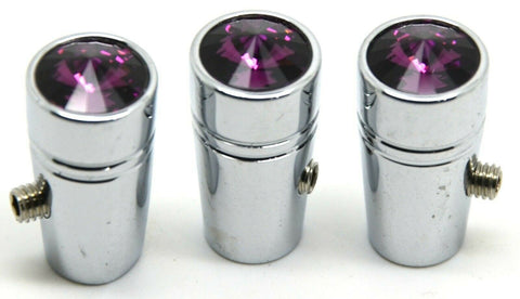 Peterbilt Toggle Switch Extensions (3 Pack) Mini Purple Jewel Chrome UP#40216