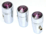 Peterbilt Toggle Switch Extensions (3 Pack) Mini Purple Jewel Chrome UP#40216