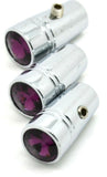 Peterbilt Toggle Switch Extensions (3 Pack) Mini Purple Jewel Chrome UP#40216