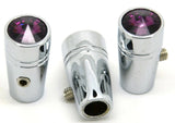 Peterbilt Toggle Switch Extensions (3 Pack) Mini Purple Jewel Chrome UP#40216