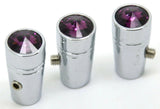 Peterbilt Toggle Switch Extensions (3 Pack) Mini Purple Jewel Chrome UP#40216