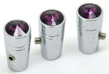Peterbilt Toggle Switch Extensions (3 Pack) Mini Purple Jewel Chrome UP#40216
