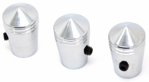 Pointed Toggle Switch Extensions for Kenworth Round Switch 1" H Chrome  UP#40229