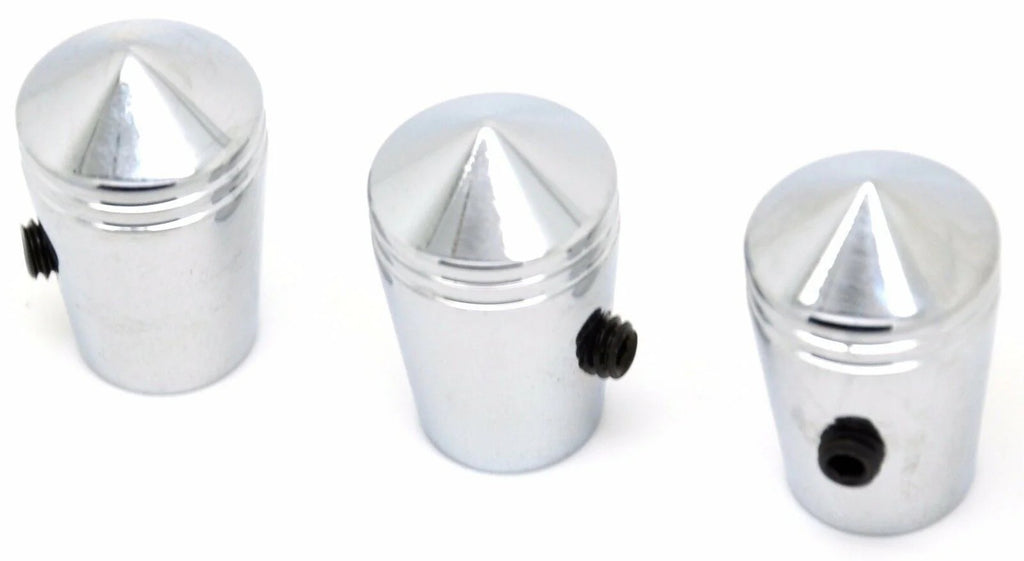 Pointed Toggle Switch Extensions for Kenworth Round Switch 1" H Chrome  UP#40229