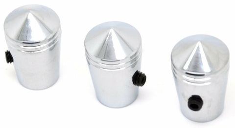 Pointed Toggle Switch Extensions for Kenworth Round Switch 1" H Chrome  UP#40229