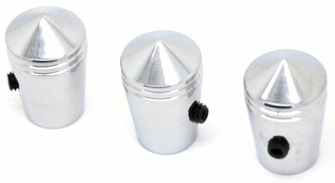 Pointed Toggle Switch Extensions for Kenworth Round Switch 1" H Chrome  UP#40229