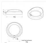 UP Gauge Cover for Kenworth 5-7/16" Speedometer or Tachometer Clear #40653 Each