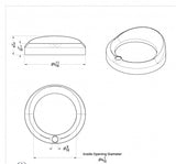 UP Gauge Cover for Kenworth 5-7/16" Speedometer or Tachometer Clear #40653 Each