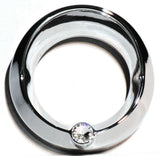 Fits Peterbilt Chrome Speedometer Tachometer 3-3/4" Gauge Bezel Clear UP40667