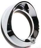 Fits Peterbilt Chrome Speedometer Tachometer 3-3/4" Gauge Bezel Clear UP40667