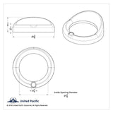 Gauge Cover for 379/389/388 Peterbilt 2006-2018 Clear Jewel 2-3/16" UP#40681