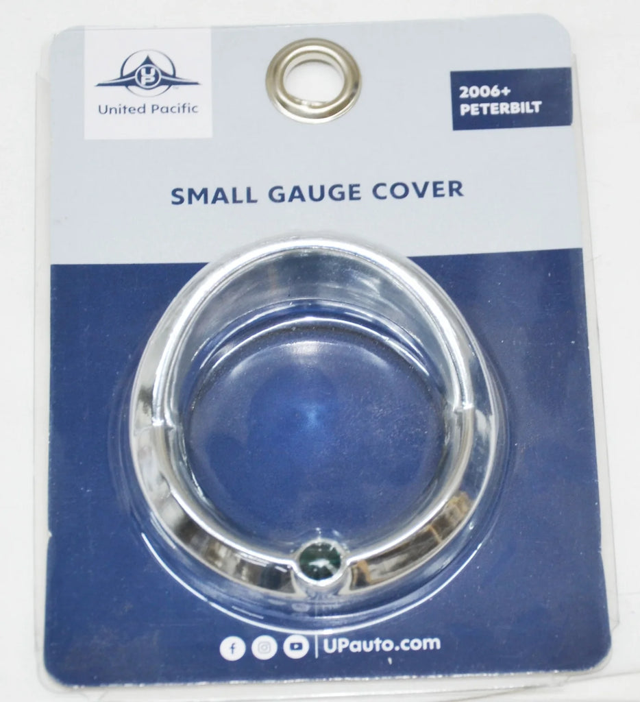 UP Small Gauge Cover for Peterbilt 2006 & up Chrome Visor Green Jewel #40682 Ea.