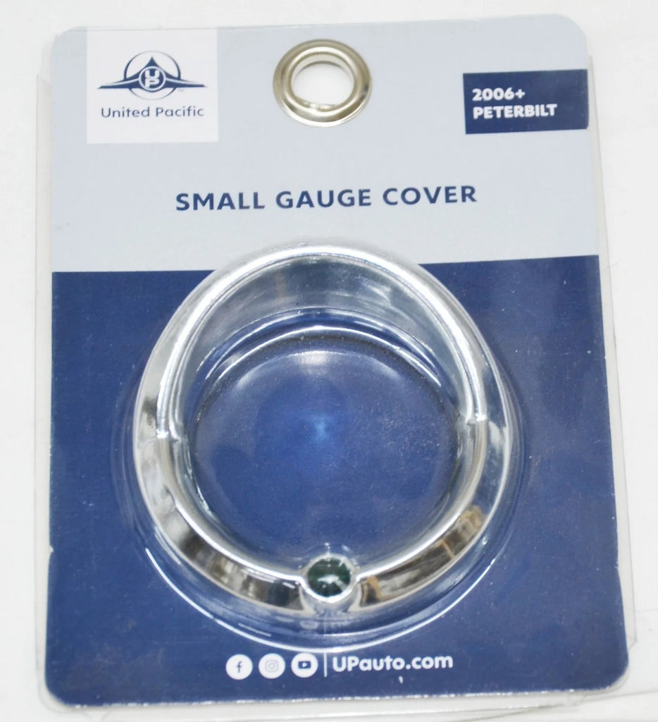 UP Small Gauge Cover for Peterbilt 2006 & up Chrome Visor Green Jewel #40682 Ea.