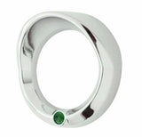 UP Small Gauge Cover for Peterbilt 2006 & up Chrome Visor Green Jewel #40682 Ea.