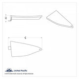 Drivers Speaker Grill Triangular For Freightliner Century (2003-2008) UP#40881