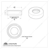 Face Nut Covers for 3/4" Kenworth Toggle Switch Nuts 1/4" Depth UP40891-6 Pack