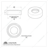 Face Nut Covers for 3/4" Kenworth Toggle Switch Nuts 1/4" Depth UP40891-6 Pack