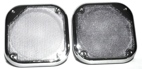 Square Speaker Covers for Various Models Kenworth 5-1/2" Chrome Plastic UP#40914