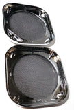 Square Speaker Covers for Various Models Kenworth 5-1/2" Chrome Plastic UP#40914