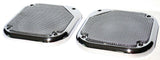 Square Speaker Covers for Various Models Kenworth 5-1/2" Chrome Plastic UP#40914