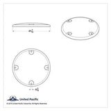 Round Speaker Covers for Kenworth Cab Ceiling 5-7/16  Metal Screen UP#40915-Pair