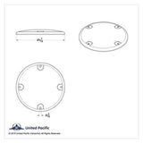 Round Speaker Covers for Kenworth Cab Ceiling 5-7/16  Metal Screen UP#40915-Pair