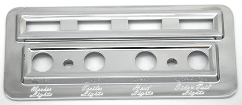 Switch Plate for Kenworth Marker Trailer Headlight Tail Lite Stainless UP#40931