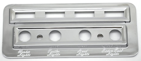 Switch Plate for Kenworth Marker Trailer Headlight Tail Lite Stainless UP#40931