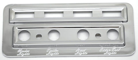 Switch Plate for Kenworth Marker Trailer Headlight Tail Lite Stainless UP#40931