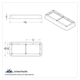Replacement Headlight Bezel for Dual 4” X 6” Headlight Plastic UP#40978 Pair