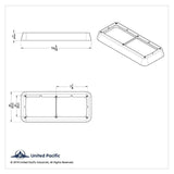 Replacement Headlight Bezel for Dual 4” X 6” Headlight Plastic UP#40978 Pair