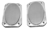 For Peterbilt 379 389 Chrome Speaker Cover 6-3/8 X 4-5/16 Rectangle UP40987 Pair