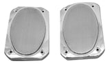 For Peterbilt 379 389 Chrome Speaker Cover 6-3/8 X 4-5/16 Rectangle UP40987 Pair