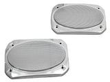For Peterbilt 379 389 Chrome Speaker Cover 6-3/8 X 4-5/16 Rectangle UP40987 Pair
