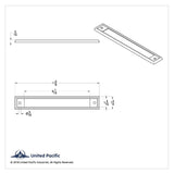 Headliner Warning Light Trim for Kenworth W900 (1990-2005) Plastic UP#40997