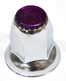 Lug Nut Covers 33mm Push-On Purple Reflector Chrome 2" Tall GG#10493 Set of 5